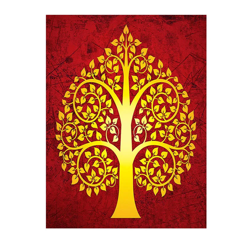 Винтажный Стиль Таиланд Бодхи Дерево картина маслом на холсте плакаты и принты скандинавские художественные настенные картины для декора гостиной