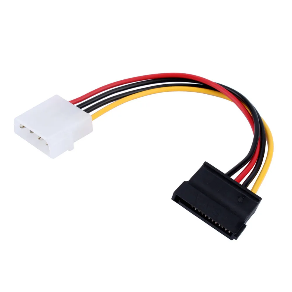 SATA 15pin 15P Serial ATA Female to Molex IDE 4 Pin Male M адаптер с жестким диском кабель питания 5 шт.|cable