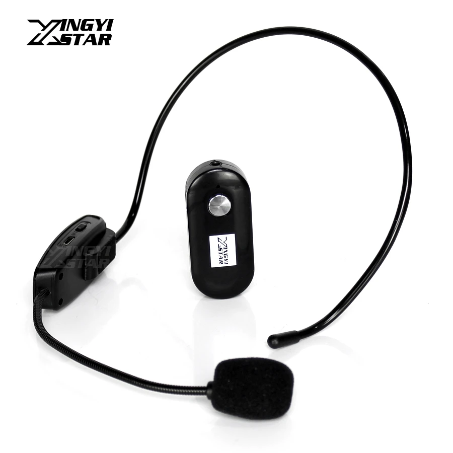 Mini Headworn Wireless Microphone Headset Mic Megaphone For Computer