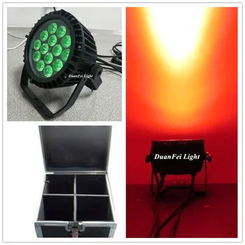 

4pcs with Flycase lyre led 14x10w rgbw dj par wall wash par cans rgbw 4in1 led par slim flat light