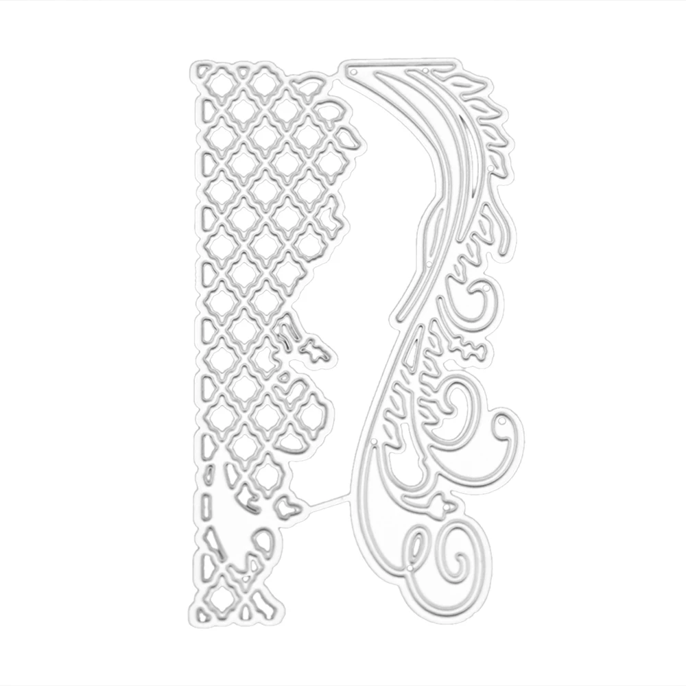 

Silk screen Side decoration 5.4X10CM Metal Cutting Dies Stencil Scrapbook Album Embossing For Gift Card Making Handcrafts