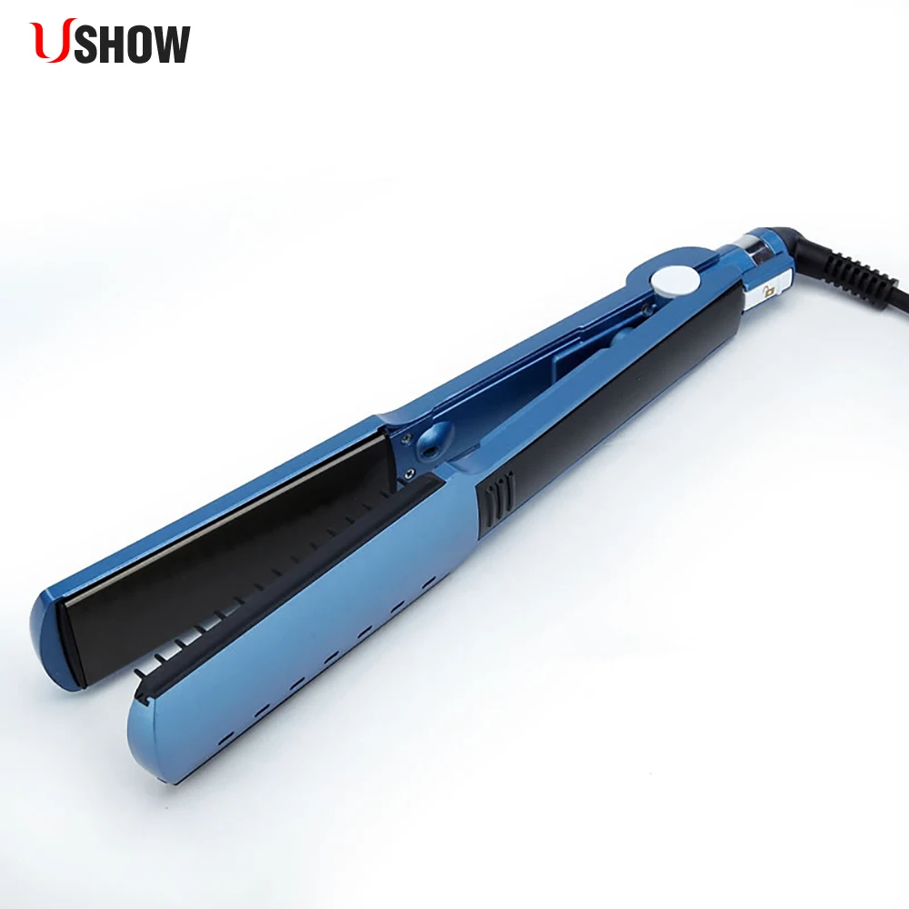 

USHOW Hair Straightener Irons Titanium Flat iron Professional Hair Straightener Flat Iron for Hairstylist Dual Voltage