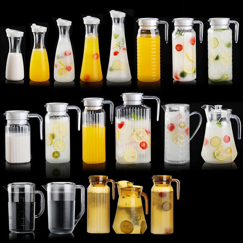 

Large Capacity Acrylic Fruit Juice Milk Pot Bar Party Wine Beer Bottle Beverage Cold Water Kettles Anti-fall Water Pitcher Jug