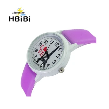 

Exclusive release ! Women Watches Paris Tower Heart-shaped Kids Children Girls Boys Watch Clock waterproof Quartz Wristwatches