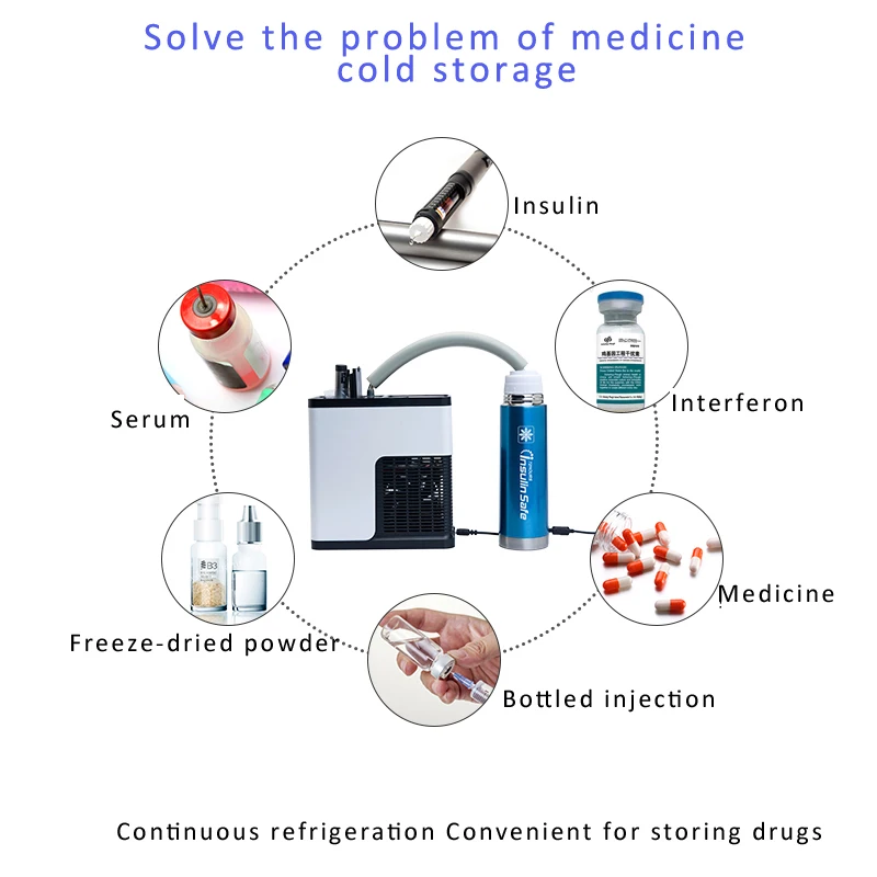 Микро фармацевтический медицинский контейнер Термоэлектрический охладитель диабетик insuline холодильник для крови охлаждающий воздух машина для прохладной колбы