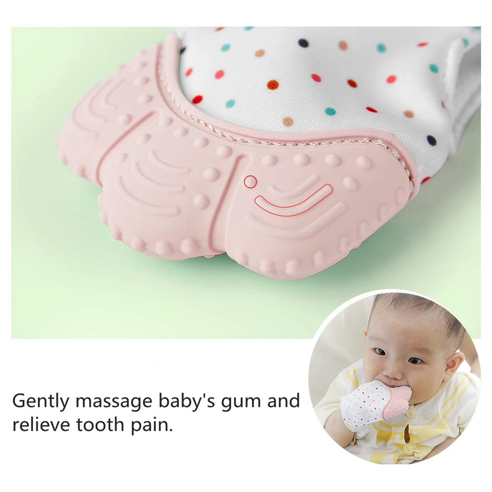 Силиконовые детские перчатки для новорожденных, детские перчатки для прорезывания зубов, перчатки для прорезывания зубов, конфетная обертка, звуковая игрушка для прорезывания зубов