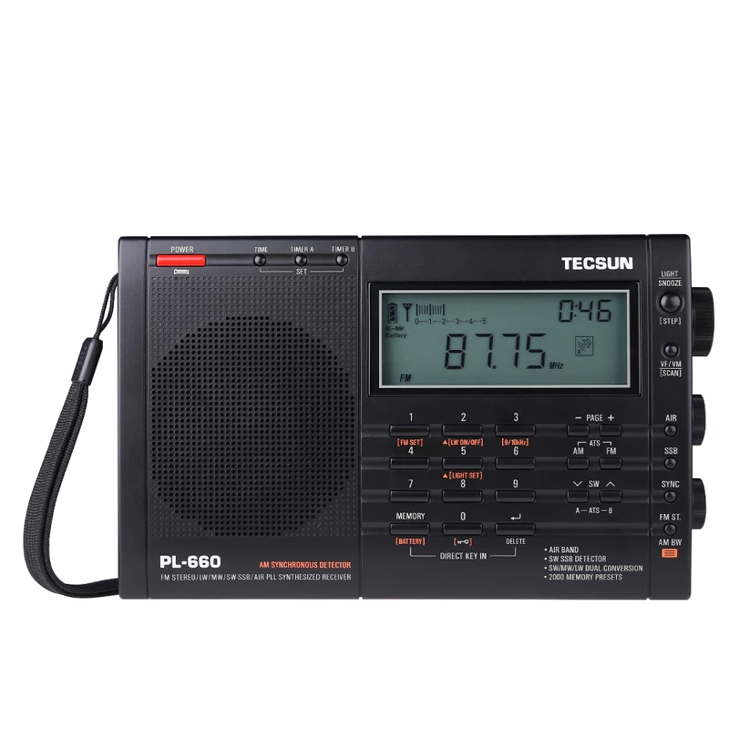

Tecsun PL-660 Portable High Performance Full Band Digital Tuning Stereo Radio FM AM Radio SW SSB