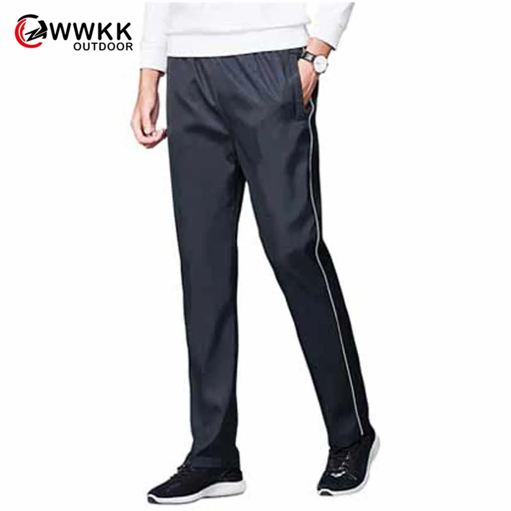 

Casual Pants Lightweight Men's Waterproof Pant Camping Breathable Quick-Drying High Waist Invisible Zipper Pocket Hiking Trouser