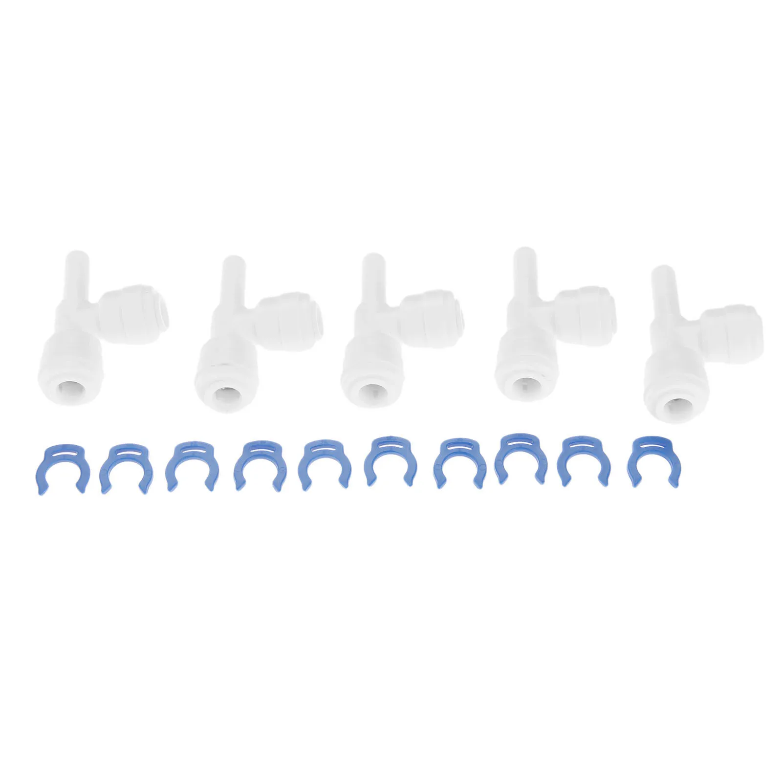 5Pcs 3 Way Water Filter Quick Fittings 1/4" Stem-1/4" OD Hose Pipe Quick Fitting Connector for Reverse Osmosis Aquarium System