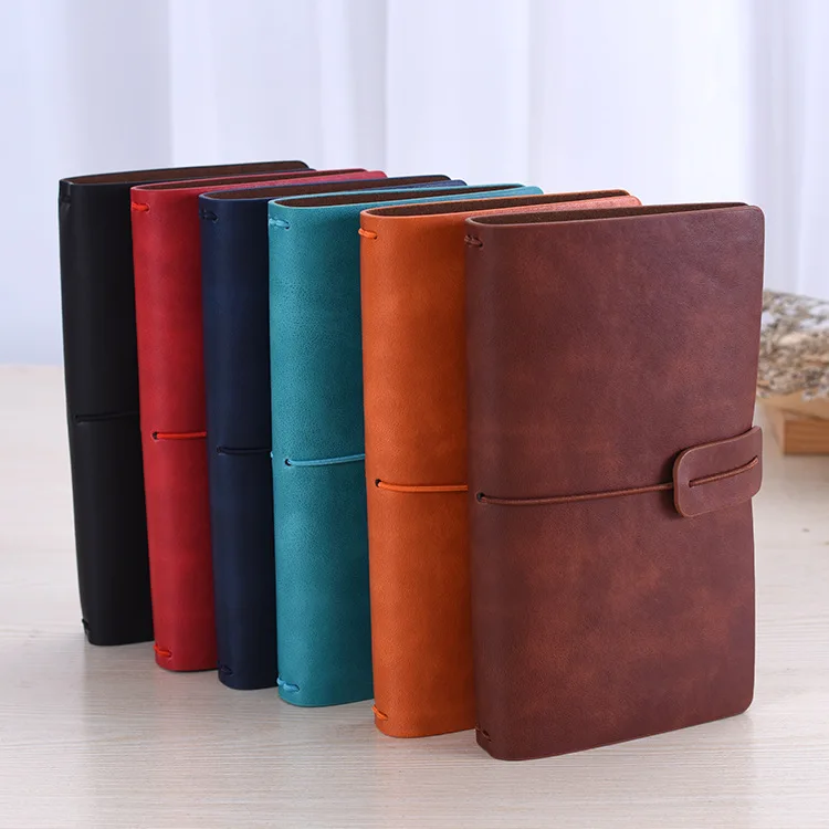 

Vintage Business Leather A6 Notepad Agenda 2019 Planner Organizer For Daily Monthly Planner Notebook School Office Planner Diary