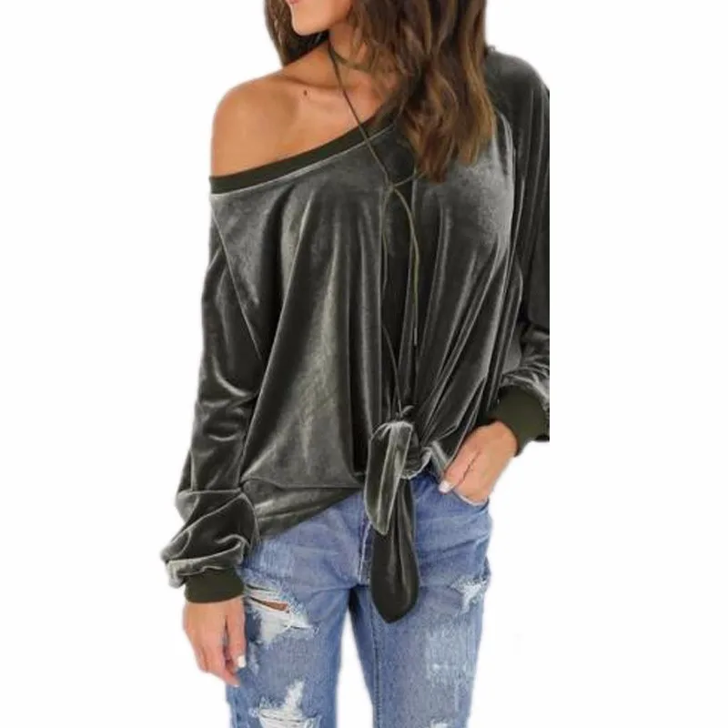 Women-Velvet-Blouses-Long-Sleeve-Off-Shoulder-Bandage-Blusas-Sexy-Loose-Velour-Shirts-Blusas-Top-Plus (5)