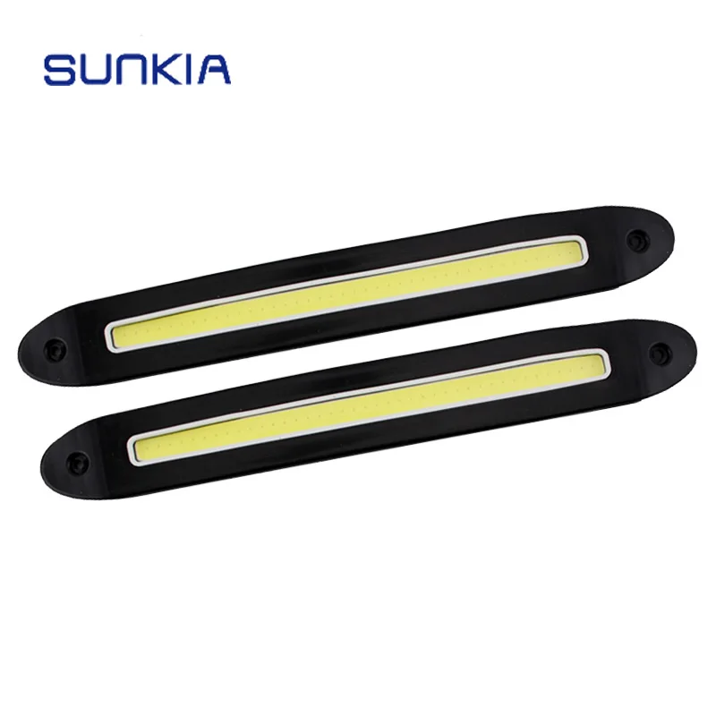 

SUNKIA White Flexible COB DRL Daytime Running Light Car Styling External Light Head Fog Lamp Brake Reverse Light