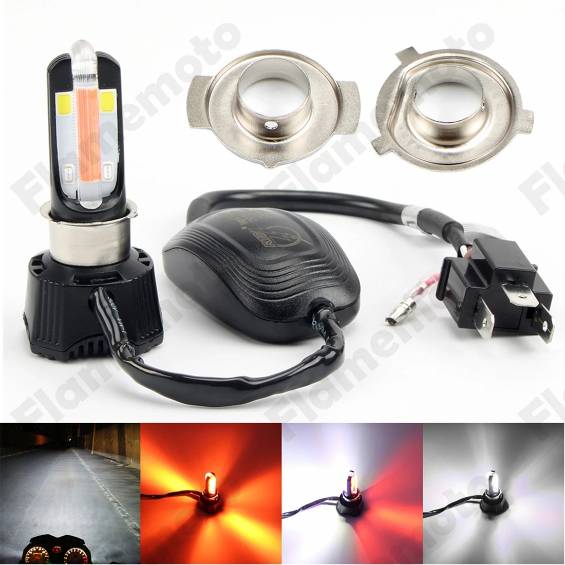 

Led H4 Motorcycle Headlight 4000LM Hi/Lo Beam Front Fog Headlight Lamp Bulb Output Power 20W-40W Motorbike Universal UNDEFINED