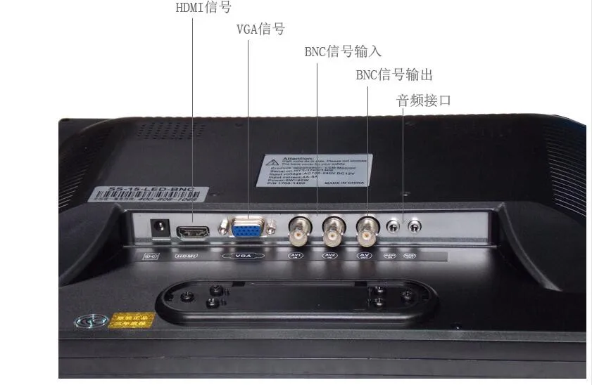 warranty 1 year new stock 15 inch 1024*768 1*VGA 3*BNC 1*HDMI DC 12V input CCTV monitor for CCD/COM COM camera