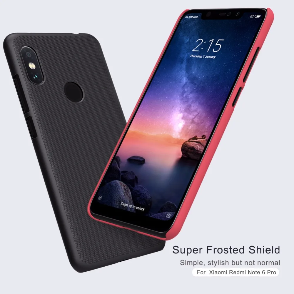 Case for Redmi Note 6 pro Cover redmi note 6 NILLKIN Frosted PC Hard Back Cover Case redmi note 6 pro global gift phone holder