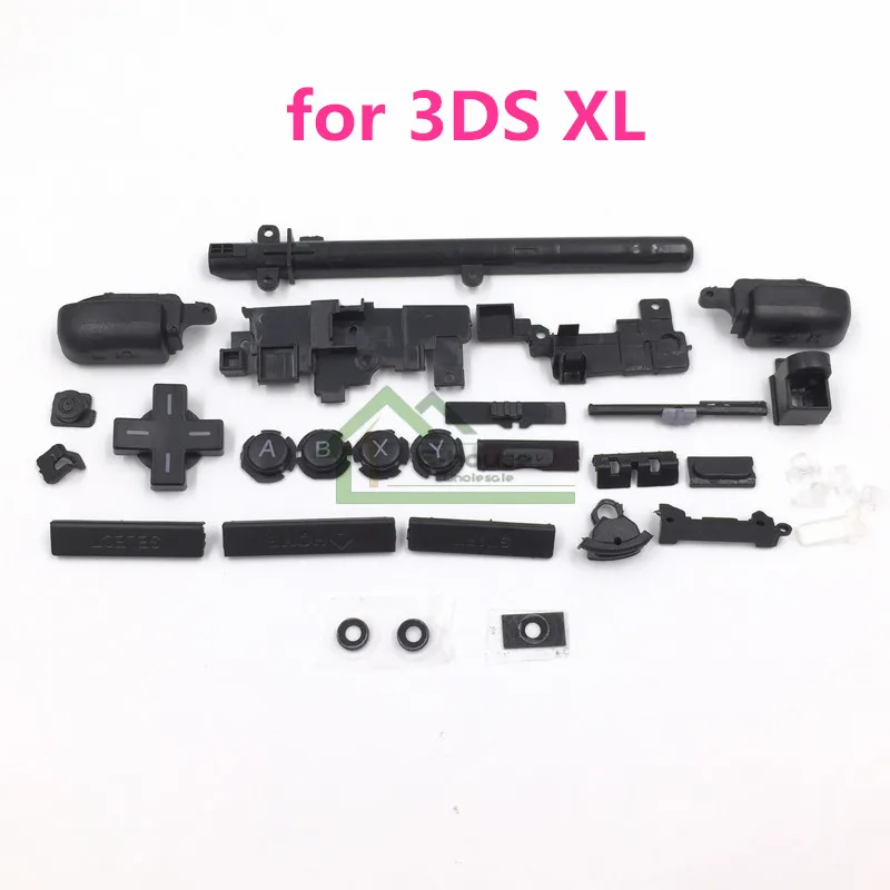 

For Microsoft 3DS XL Game Console Full Set Buttons Kit Replacement for 3DS LL Buttons Black Color