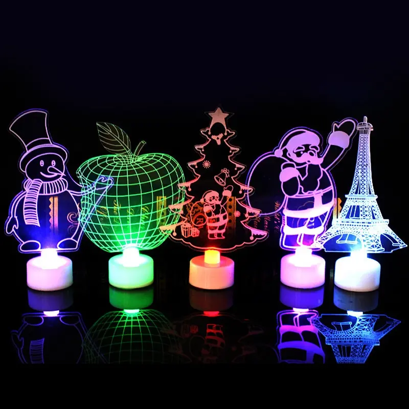 Hoomall 1PC Christmas LED Night Light Christmas Tree Santa Snowman