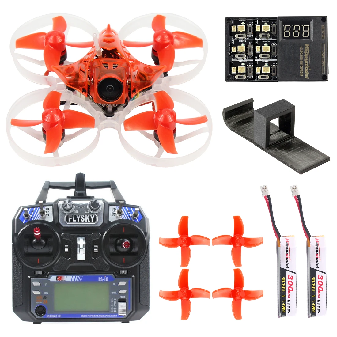 JMT 75 мм V2 Crazybee F4 Pro OSD 2S FPV RC гоночный Дрон EOS2 1200TVL мини камера 25/200mW VTX RTF BNF модернизированная Mobula7 - Цвет: FLYSKY RTF White