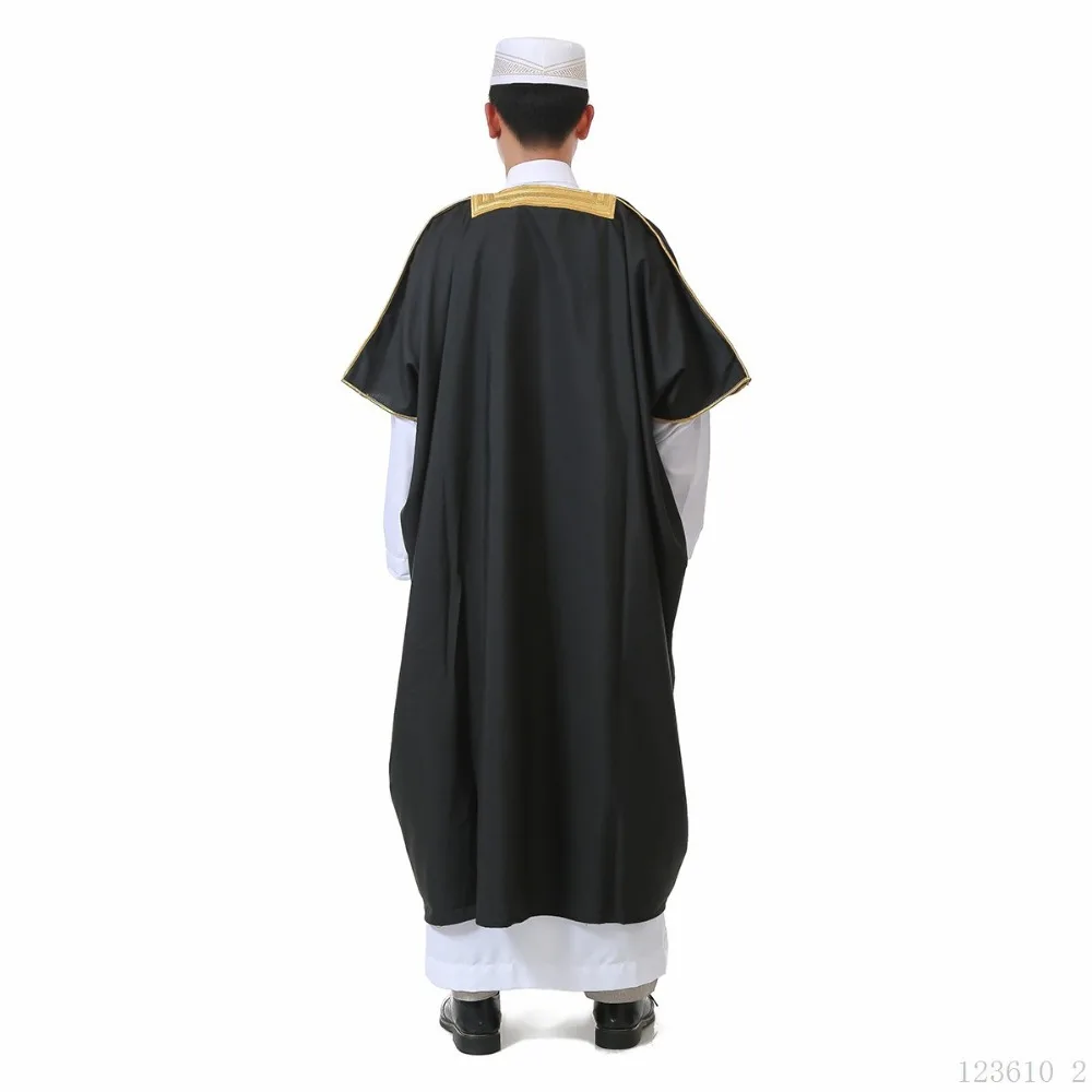 Мусульманская Мужская одежда, ислам, джубба Тобе, Длинные рубашки, белые, черные, Абая(костюм для 60-100 кг), мусульманское платье, мужские