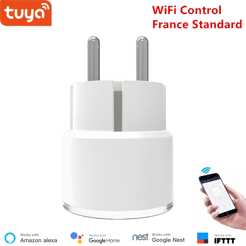 

Smart Home System France Type F WiFi Socket 10A Smart Outlet Domotica Home Systems Alexa Compatible Google Assistant Support
