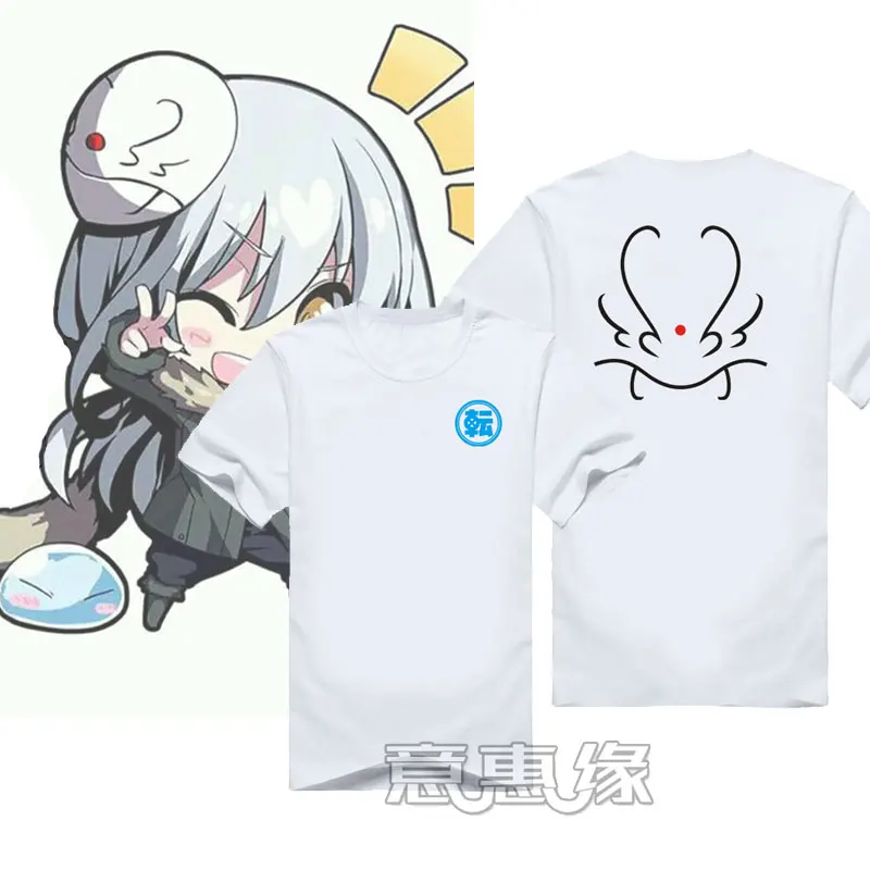 Новинка футболка Tensei Shitara Slime Datta Ken аниме Rimuru Tempest хлопковая летняя с коротким