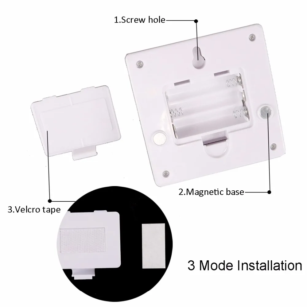 Свет в Ночь Настенный светильник на/выключения удара Кемпинг лампы Магнитная 3 * AAA Батарея питание для маленьких детей номер гардероб