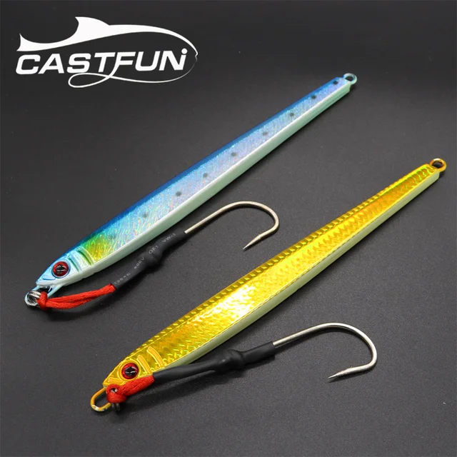 Castfun Vertical Jig Metal Jig Deep Sea Jigging Lure With Jigging Hook