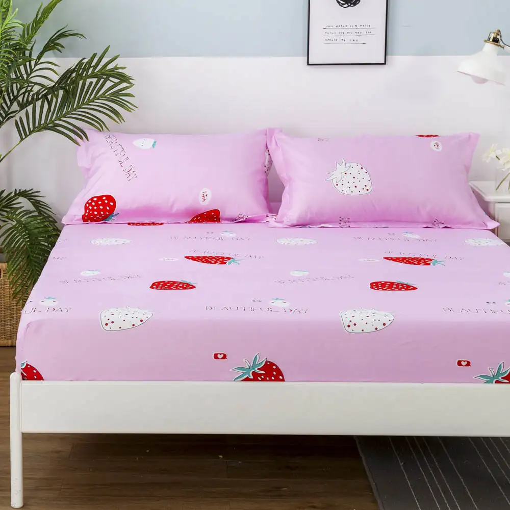 Матрас с рисунком Фламинго коврик покрытие кровати эластичный матрас против пылевого клеща Чехол протектор машинная стирка дышащий Двойной простыни - Цвет: 4