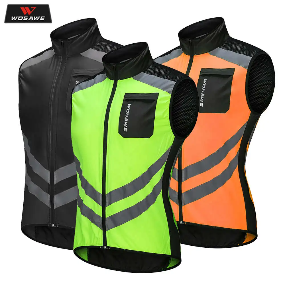 

WOSAWE Reflective Motorcycle Safety Jacket High Visibility Vest Clothing Motocross Night Running Rider Jaqueta Motoqueiro Jacket