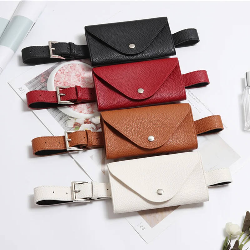

Fashion Fanny Pack for Travel Adjustable Phone Coin Bag Solid Retro Women Waist Bags PU Leather Detachable Luxury Belt Bags