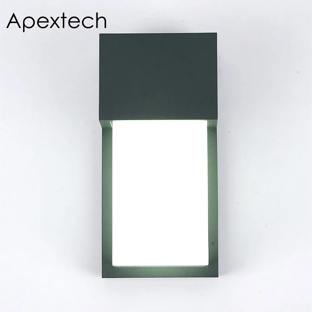 

Apextech Modern Aluminum Wall Lamp 6W IP65 Waterproof Balcony Light Outdoor Garden Courtyard Wall light AC85-265V Porch Light
