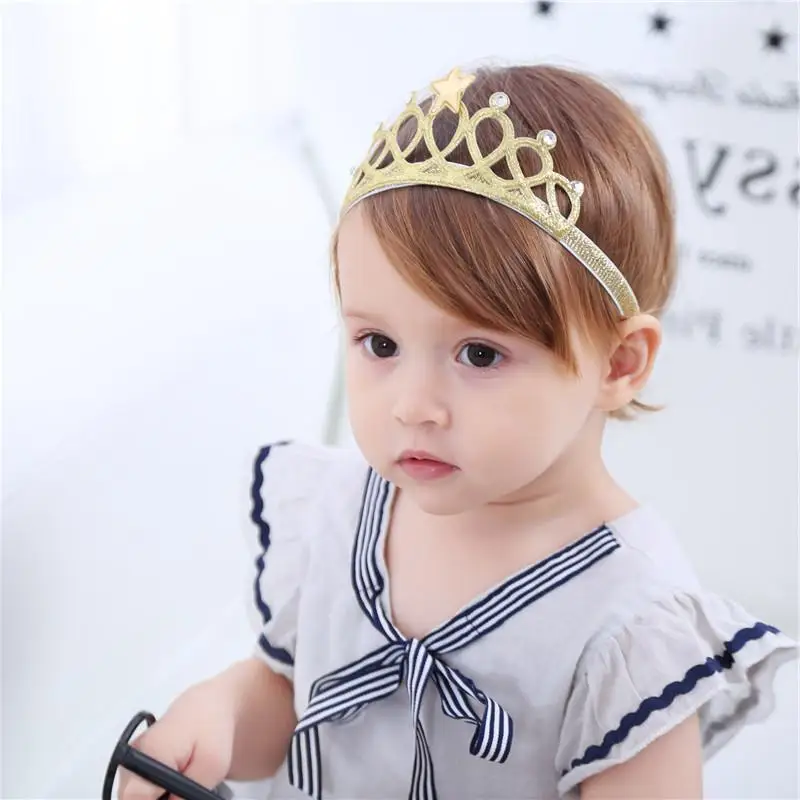 

Baby Girl Headbands Bows Newborn Kids Crown Soft Elastic Tiara Hair Band Headband Children Girl Accessories Birthday Hair Clips
