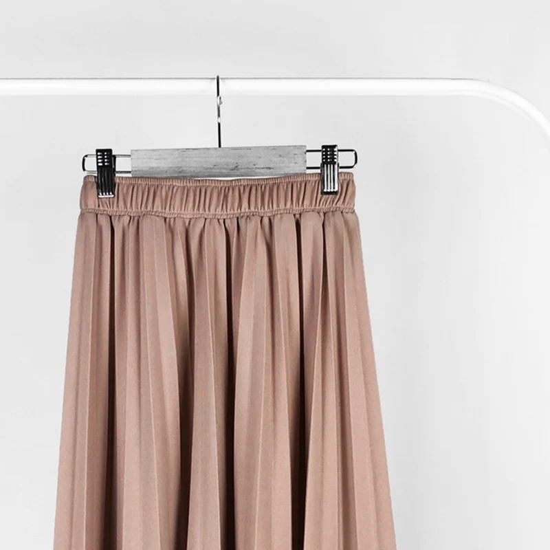 Женская плиссированная юбка до середины икры с высокой талией|Юбки| |