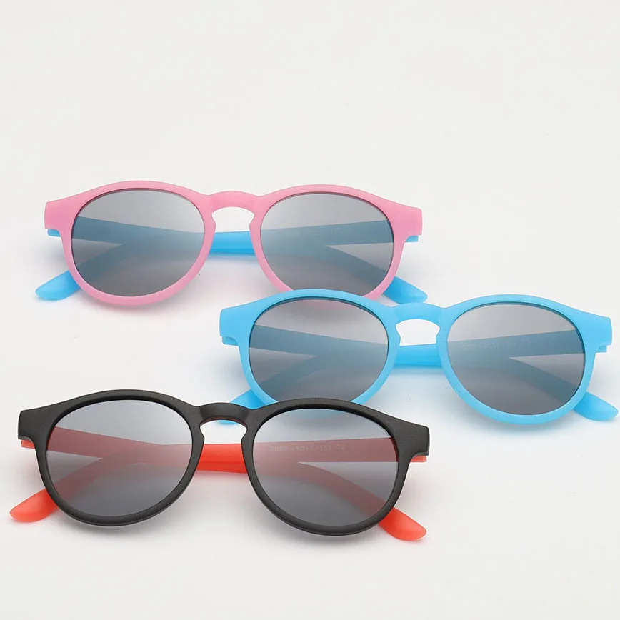 Ретро Детские поляризованные солнцезащитные очки для мальчиков и девочек круглые новые очки