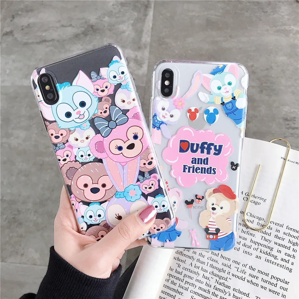 Милый мультфильм телефон чехол для iPhone 6 6s прозрачный мягкий ТПУ чехлы 7 8 Plus