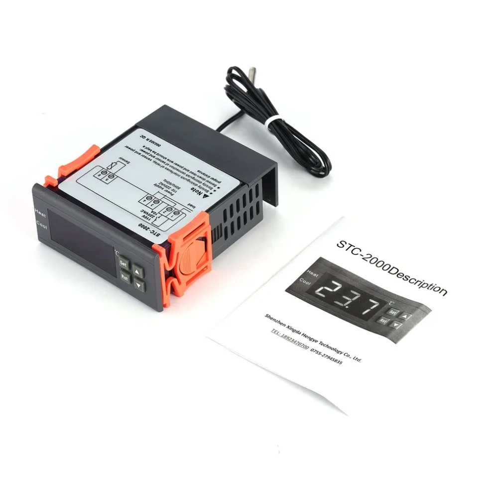 

STC-2000 220V-55 ~ 120C Digital Temperature Controller with Thermocouple Sensor