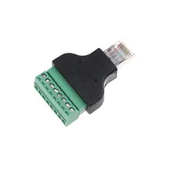 1 шт. Ethernet RJ45 Мужской до 8-Pin Клеммная разъем адаптера для цифровой DVR