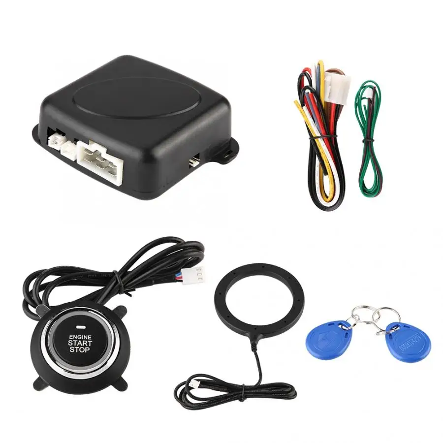 

Car Alarm System Engine Push Button Start Stop Lock Anti-theft Protection Sound light alarm emergency alarm function Universal
