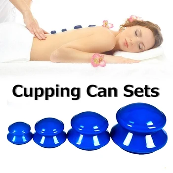 

4pcs Cupping Can Therapy Massage Sets - Silicone Vacuum Suction Cupping Cups for Face, Muscle and Joint Pain Cellulite