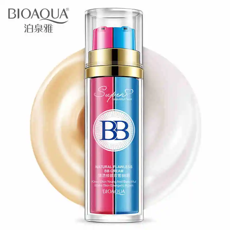 Новое поступление BB крем BIOAQUA новый дизайн розовые и синие двойные трубки