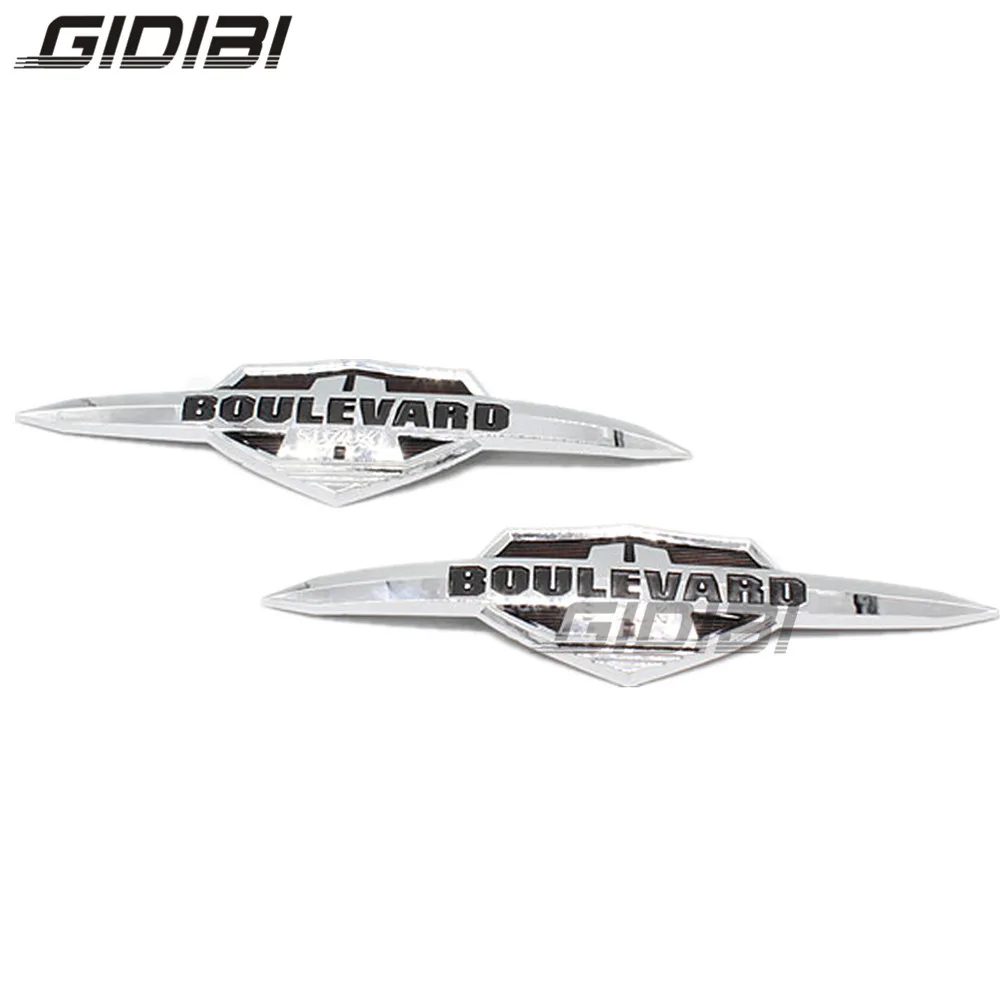 For Suzuki Boulevard Motorcycle Fuel Tank Emblem Badge Chrome ABS Decal Sticker