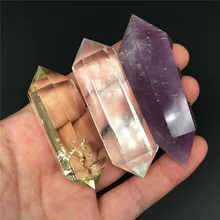 3 шт. AAA+ натуральные камни и кристаллы двойной точки палочки кристалл кварца для исцеления камней