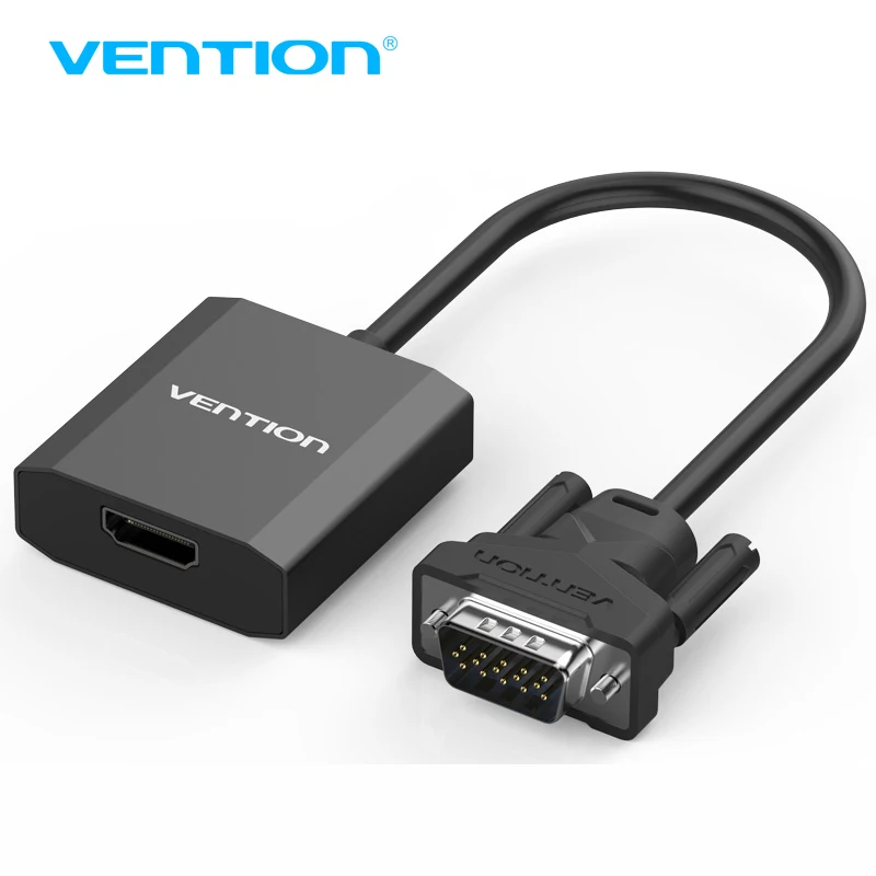 Vention VGA to HDMI Converter Cable Adapter with Audio 1080P VGA HDMI Adapter for PC Laptop to HDTV Projector vention hdmi to dvi converter full hd 1080p audio converter adapter with dual audio interface for hdtv projector drop shipping