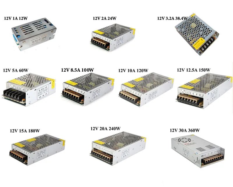 110 В 240 В DC12V 2A 3A 5A 8a 10A 15A 20A 30A Питание адаптер трансформатора переключатель конвертер Зарядное устройство драйвер для Светодиодные ленты свет