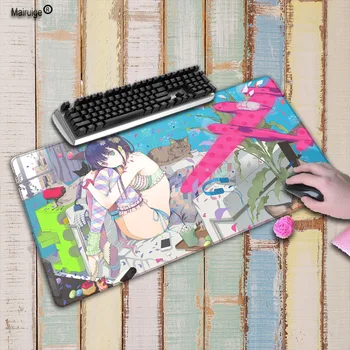 

Mairuige Multicolor Stockings Cat Extra Large Mouse Pad Gaming Mousepad Natural Rubber Gaming Mouse Mat with White Lock Edge