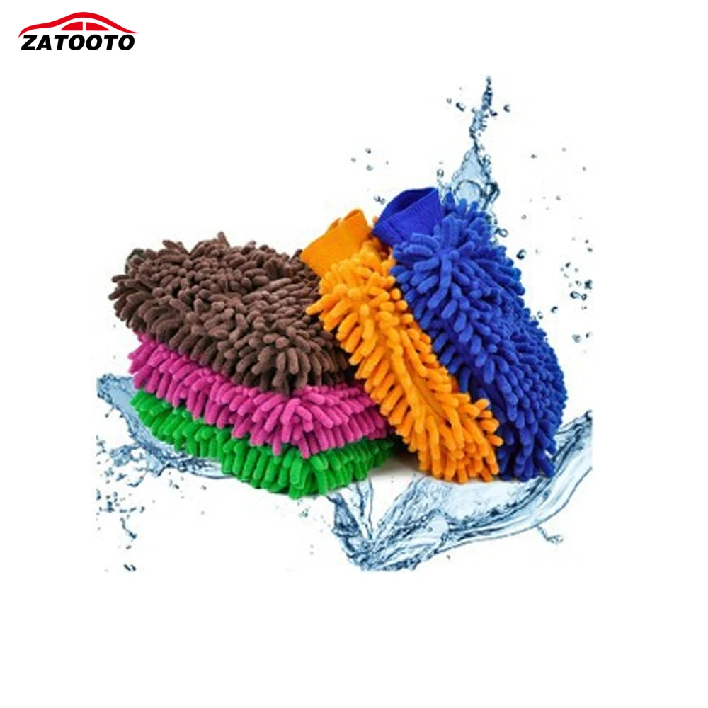 (10 pieces/lot) Wholesale Car Wash Glove Double Side Microfiber