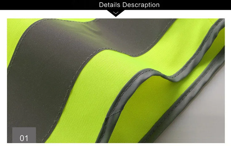 CCGK Reflective Vest High Visibility Safety Clothing Multi pockets Fluorescent Clothes For Outdoor Working Running Cycling Sport (7)