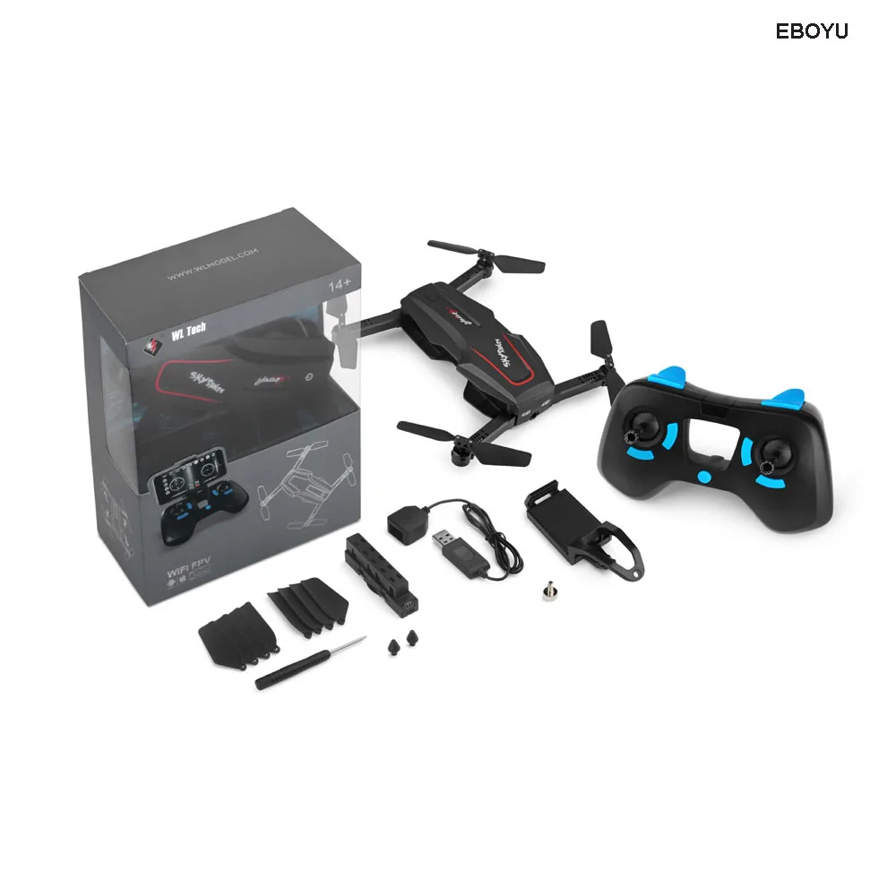 Wltoys Q626 2,4 ГГц 4-канальный складной Wi-Fi FPV Дрон с 720P HD камерой селфи Дрон удержание высоты RC Квадрокоптер Дрон RTF