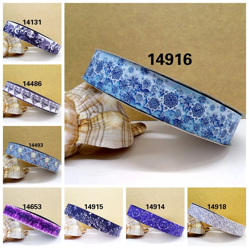 

Free shipping 50 yard cartoon printed grosgrain ribbon 14916
