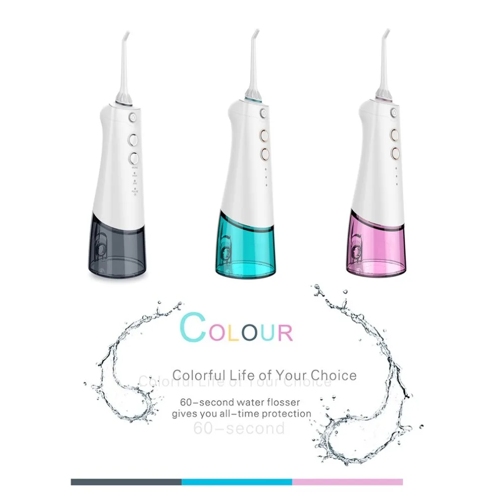 

USB Rechargeable 40-90Psi Smart Water Flosser Noise Reduction Teeth Cleaning Device Teeth Stain Tartar Plaque Removal Machine